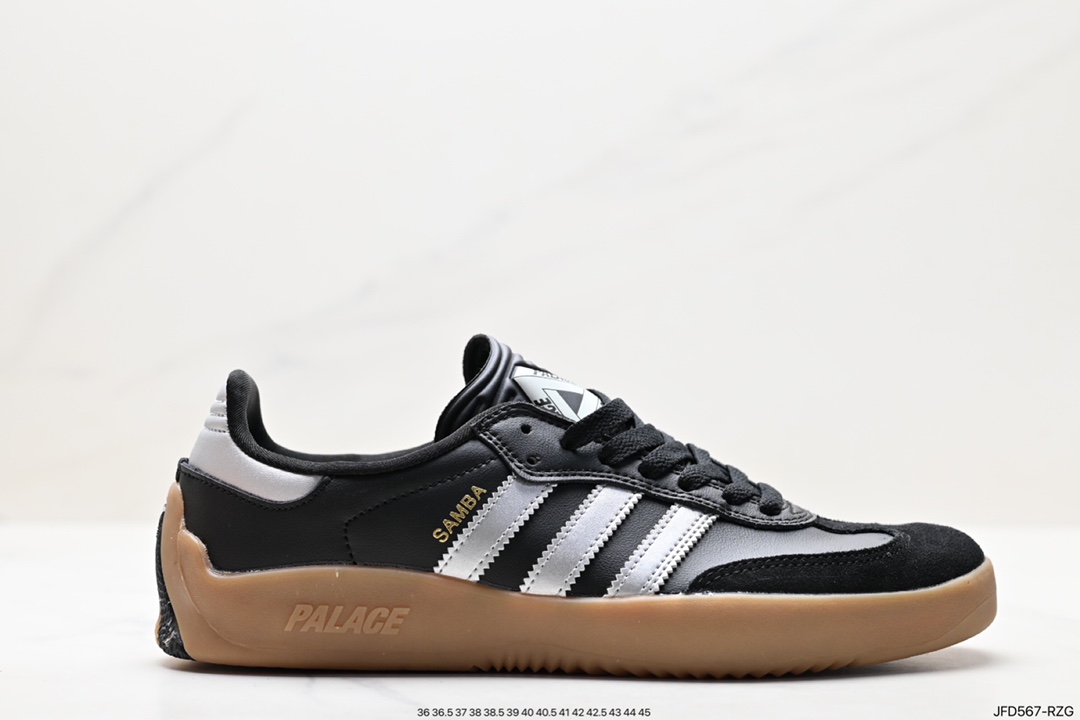 170 PALACE xadidas originals Samba Puig潮流休闲轻便耐磨防滑低帮板鞋男女同款 HQ6100