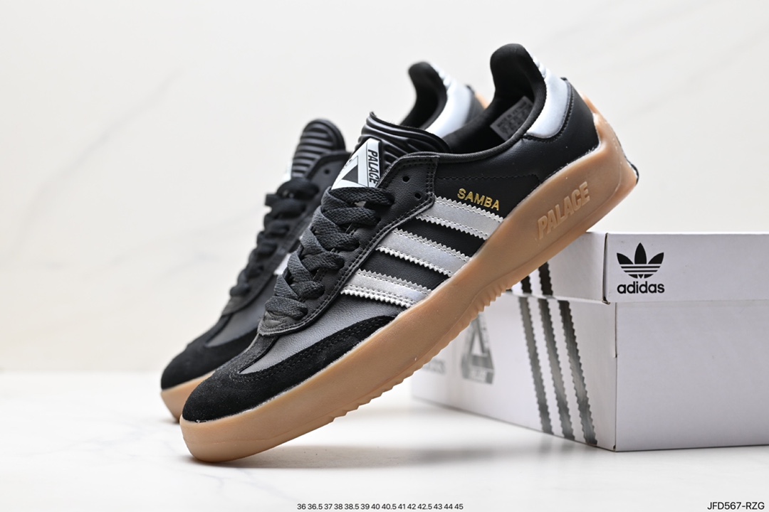 170 PALACE xadidas originals Samba Puig潮流休闲轻便耐磨防滑低帮板鞋男女同款 HQ6100