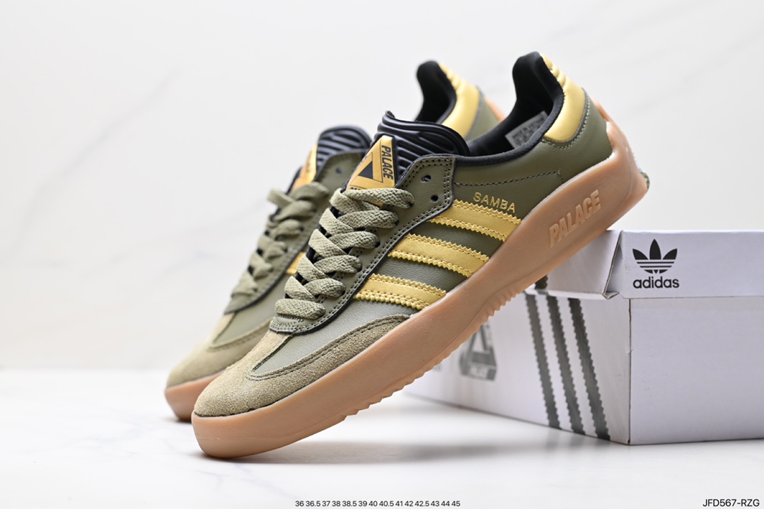 170 PALACE xadidas originals Samba Puig潮流休闲轻便耐磨防滑低帮板鞋男女同款 HQ6100