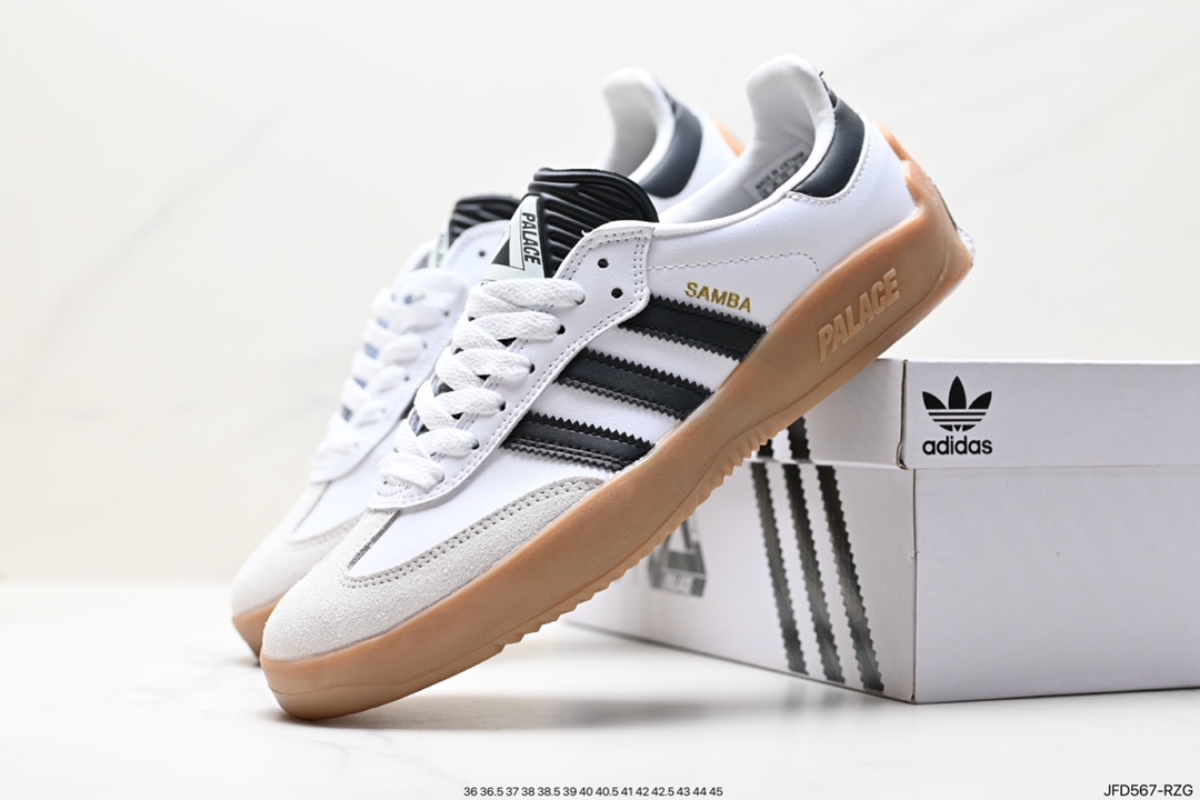 170 PALACE xadidas originals Samba Puig潮流休闲轻便耐磨防滑低帮板鞋男女同款 HQ6100