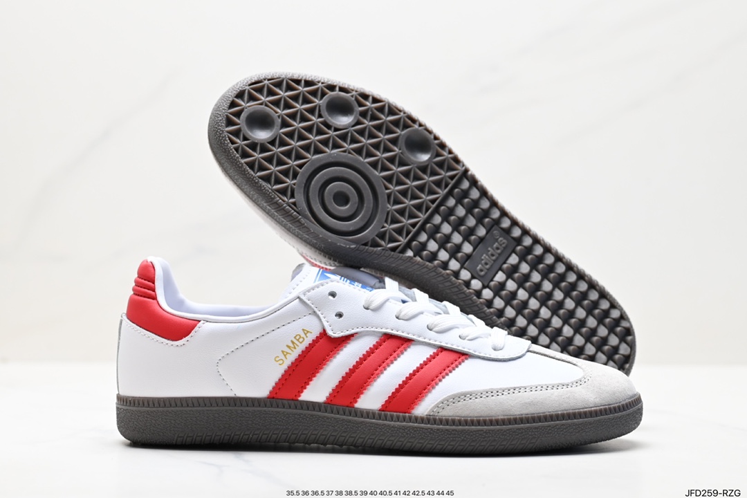 170 阿迪达斯三叶草Adidas Originals Samba Vegan OG”SPD“桑巴舞板鞋 IG1025