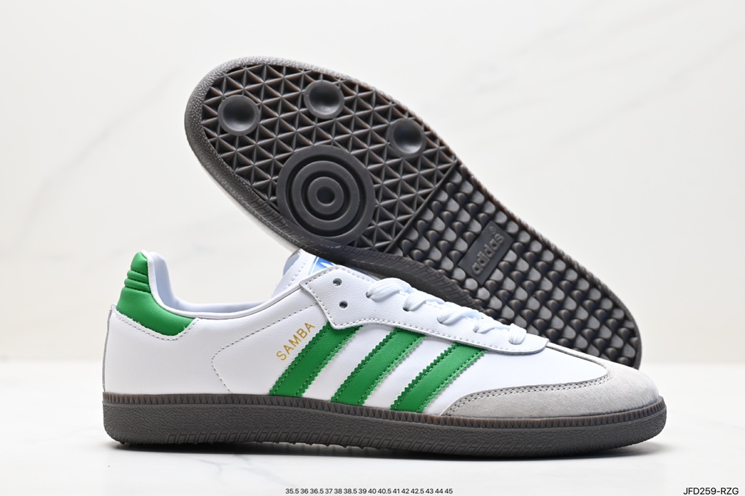 170 阿迪达斯三叶草Adidas Originals Samba Vegan OG”SPD“桑巴舞板鞋 IG1025