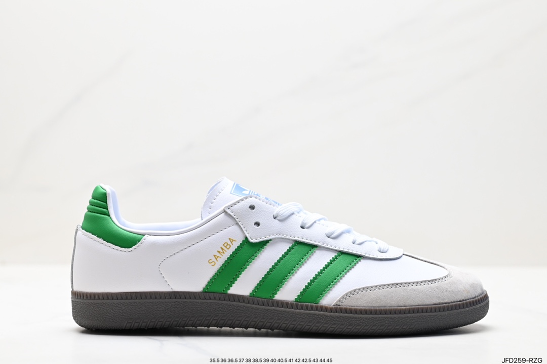 170 阿迪达斯三叶草Adidas Originals Samba Vegan OG”SPD“桑巴舞板鞋 IG1025