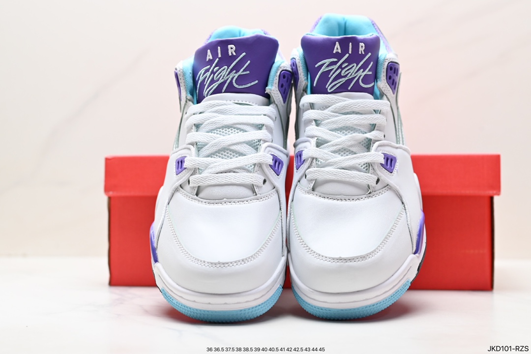 160 耐克Nike Air Flight 89”White/Purple”飞行兄弟89系列中帮复古休闲运动文化篮