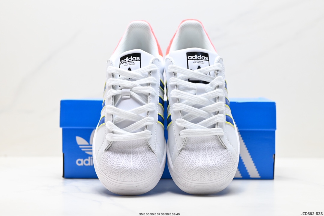 140 阿迪达斯Adidas三叶草 Originals Superstar Pride RM贝壳头板鞋 HQ1939