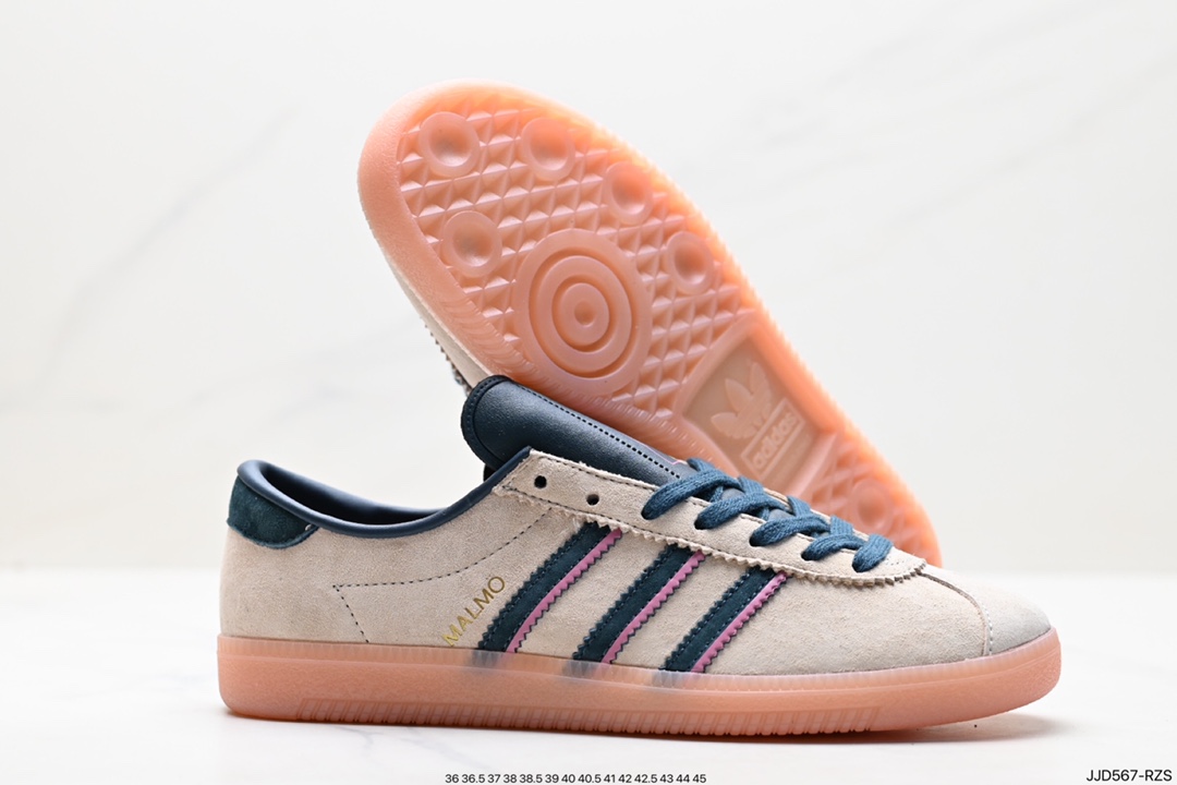 130 阿迪 Adidas   MALMO 三叶草潮流休闲轻便耐磨防滑低帮板鞋  ID2785