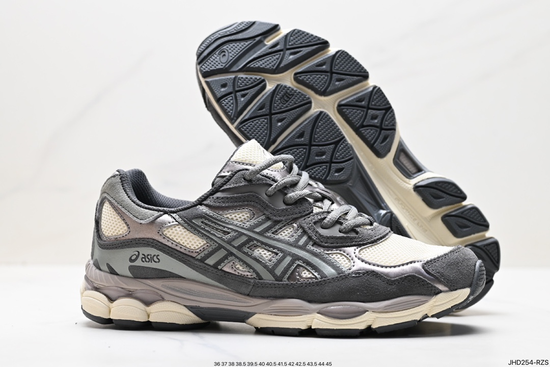 190 ASICS/亚瑟士 透气网眼鞋面配合部分合成革材质  1201A789-102