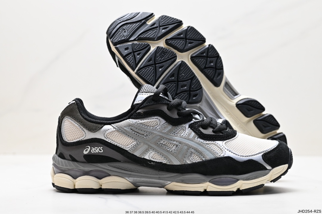 190 ASICS/亚瑟士 透气网眼鞋面配合部分合成革材质  1201A789-102