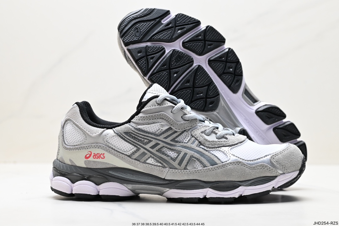 190 ASICS/亚瑟士 透气网眼鞋面配合部分合成革材质  1201A789-102