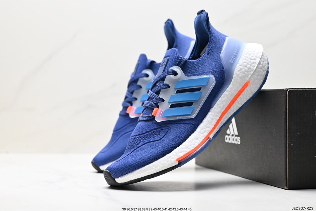 150 阿迪达斯Adidas Ultraboost DNA UB21全掌爆米花休闲运动跑鞋 FY0377