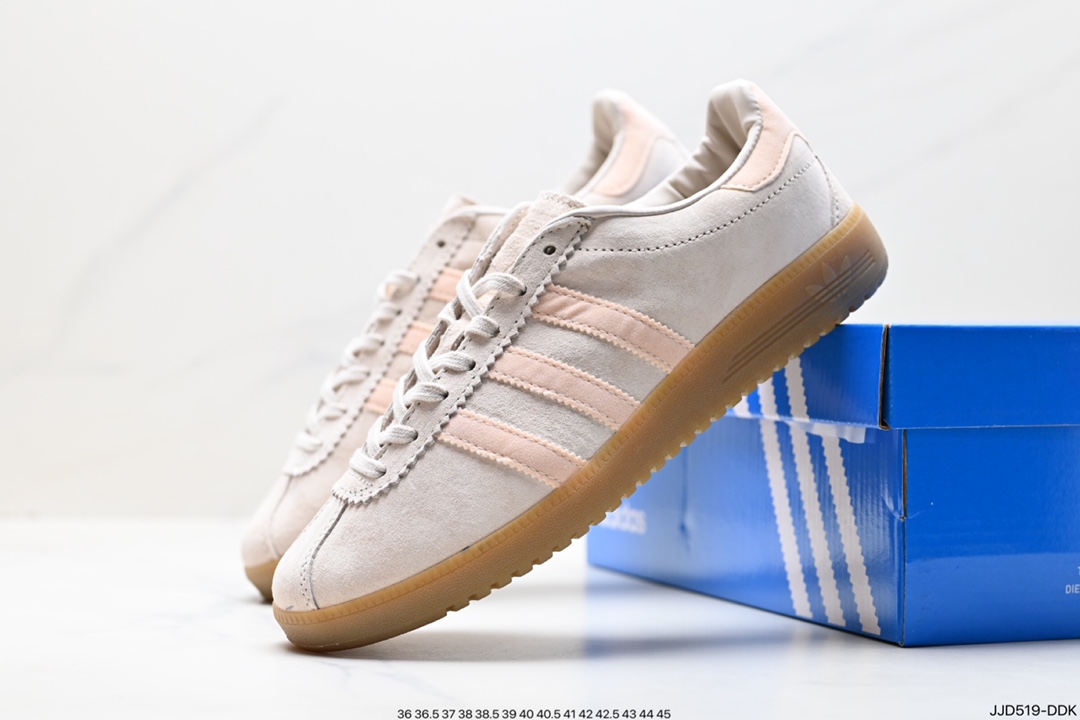 130 Adidas Originals Bermuda 绒面麂皮防滑耐磨轻便低帮板鞋 GY7388