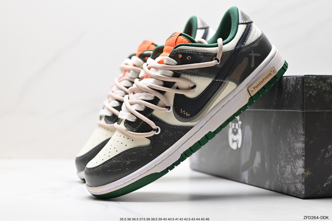 280 Nike  SB Dunk Low”Green/Beige“绑绳解构风 系列低帮休闲运动滑板板鞋 DD1391-300