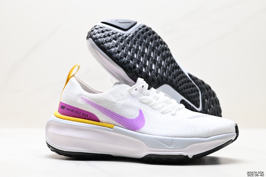 160 耐克NIKE ZOOMX INVINCIBLE RUN FK3 短跑马拉松系带系列轻量休闲运动慢跑鞋 DR2660-101