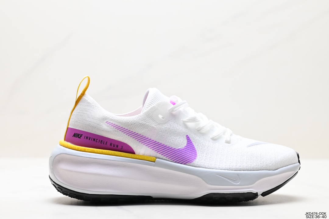 160 耐克NIKE ZOOMX INVINCIBLE RUN FK3 短跑马拉松系带系列轻量休闲运动慢跑鞋 DR2660-101