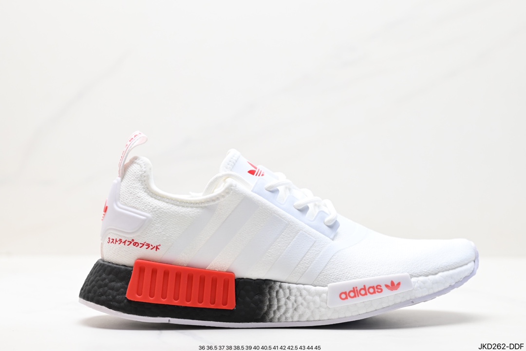 160 真爆Adidas 阿迪达斯 NMD_R1 V2 Boost 爆米花超弹中底跑鞋 GZ9263