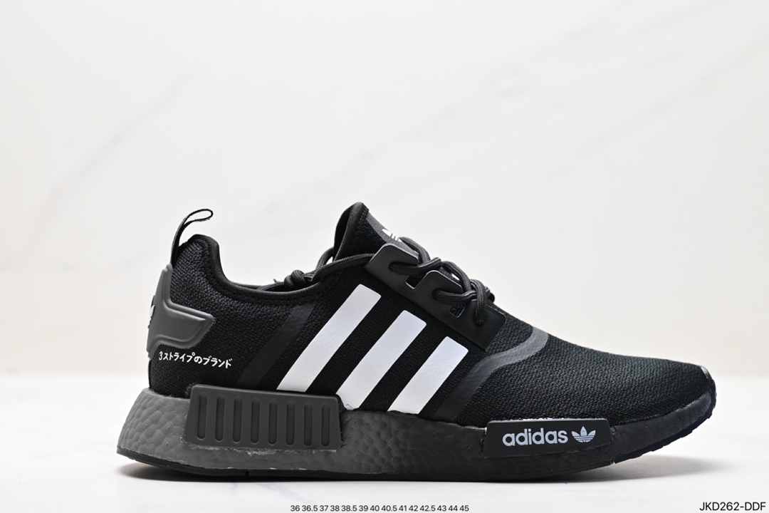 160 真爆Adidas 阿迪达斯 NMD_R1 V2 Boost 爆米花超弹中底跑鞋 GZ9263