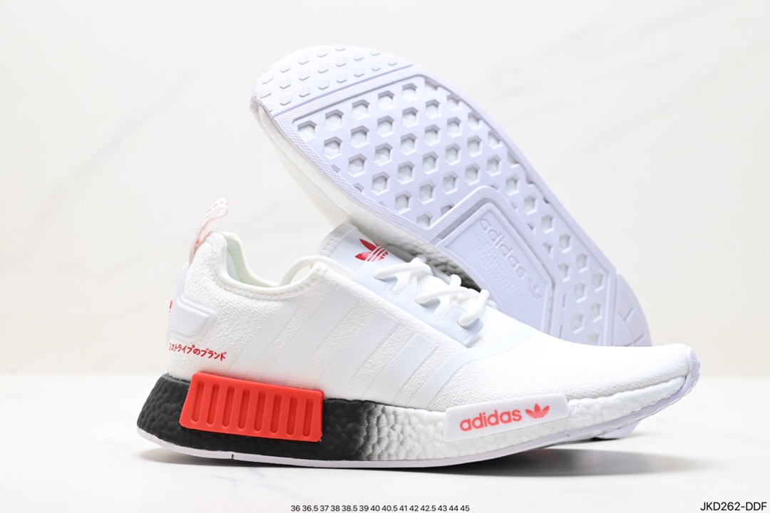 160 真爆Adidas 阿迪达斯 NMD_R1 V2 Boost 爆米花超弹中底跑鞋 GZ9263