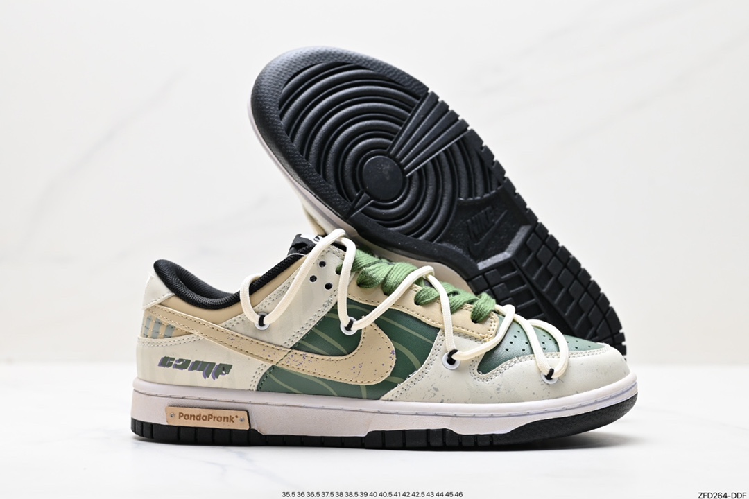 280 Nike  SB Dunk Low”Green/Beige“绑绳解构风板鞋 DV0831-002