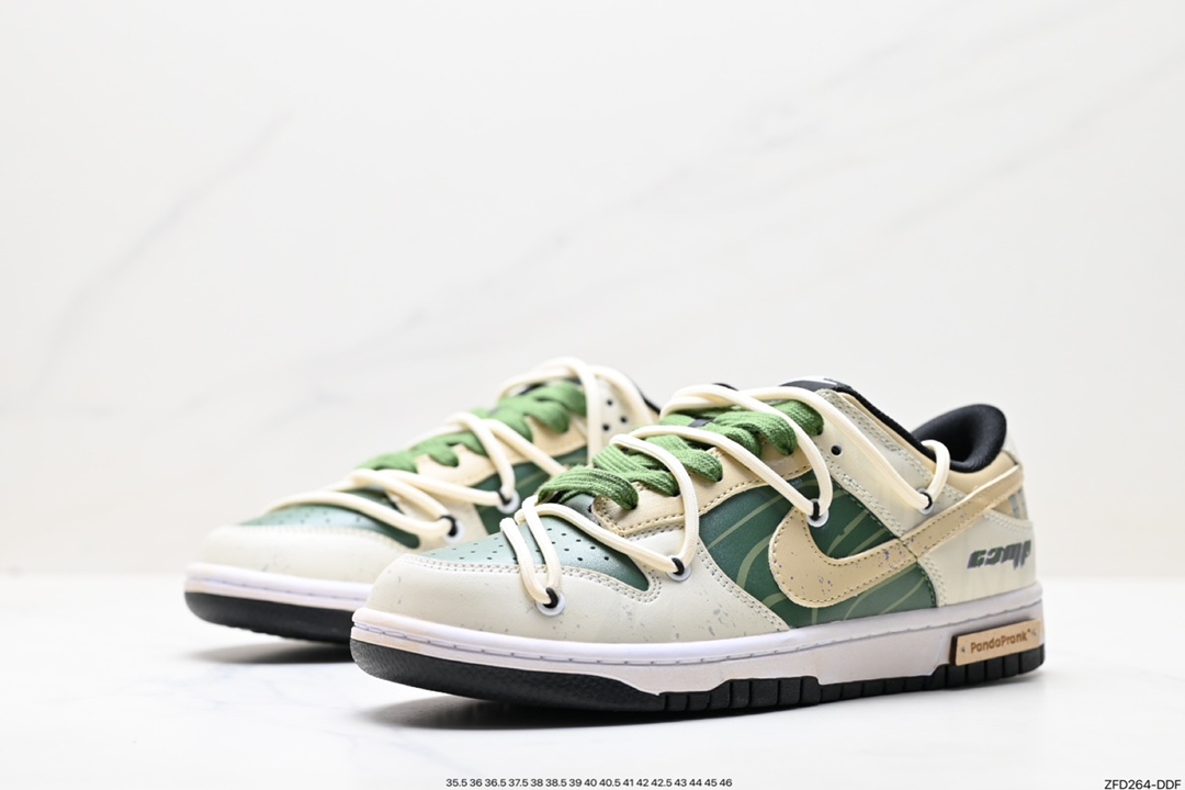 280 Nike  SB Dunk Low”Green/Beige“绑绳解构风板鞋 DV0831-002