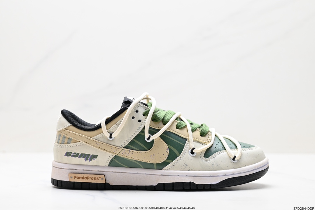 280 Nike  SB Dunk Low”Green/Beige“绑绳解构风板鞋 DV0831-002