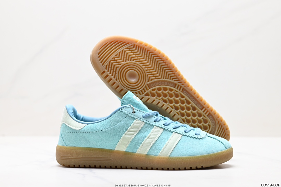 130 Adidas Originals Bermuda 绒面麂皮防滑耐磨轻便低帮板鞋 GY7386