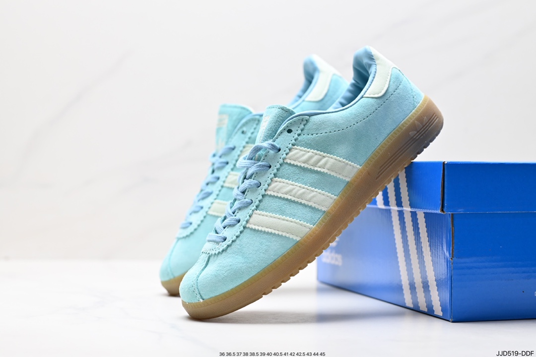 130 Adidas Originals Bermuda 绒面麂皮防滑耐磨轻便低帮板鞋 GY7386