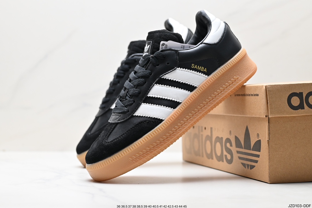 140 阿迪达斯三叶草Adidas Originals SambaX XLG桑巴舞板鞋 IE1379