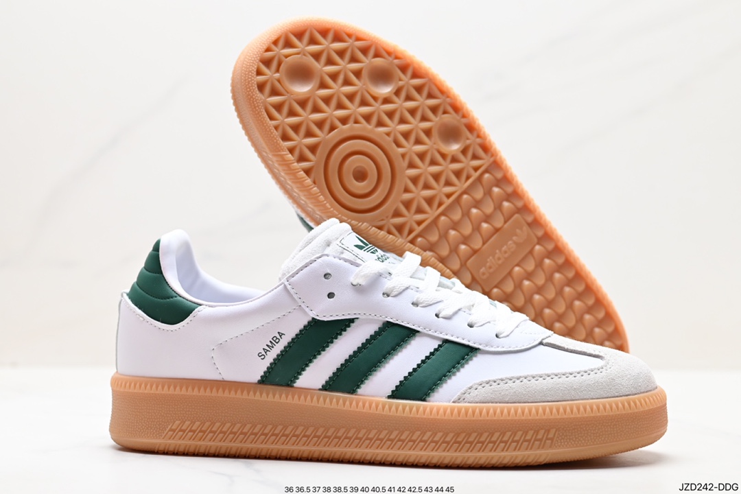 140 阿迪达斯三叶草Adidas Originals SambaX XLG桑巴舞板鞋 IE1373