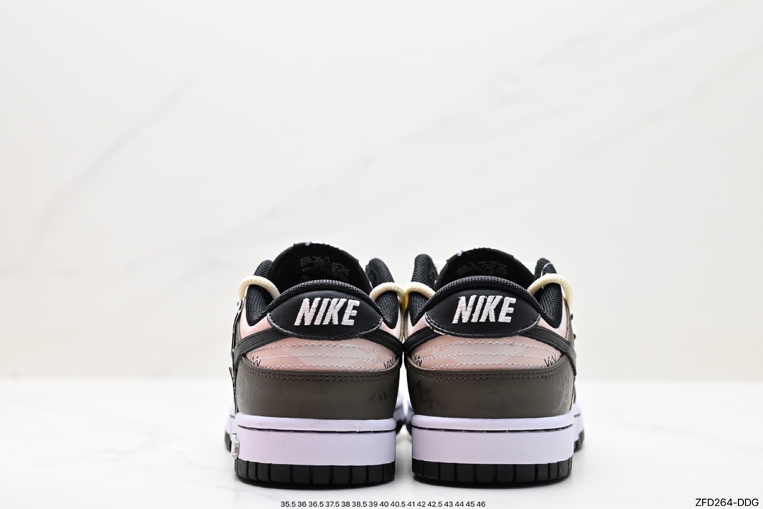 280 Nike  SB Dunk Low”Green/Beige“绑绳解构风 系列低帮休闲运动滑板板鞋 DD1391-100