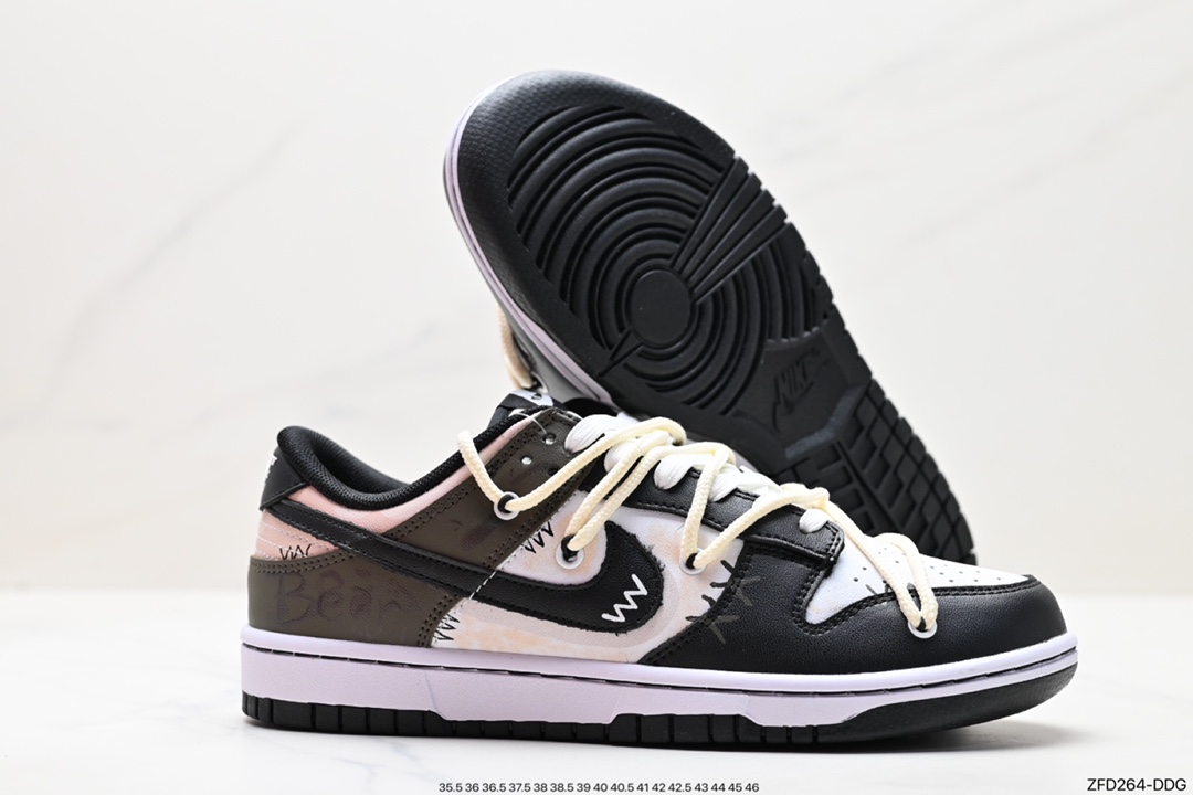 280 Nike  SB Dunk Low”Green/Beige“绑绳解构风 系列低帮休闲运动滑板板鞋 DD1391-100