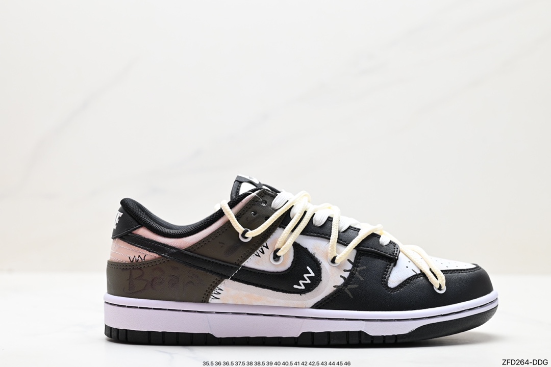 280 Nike  SB Dunk Low”Green/Beige“绑绳解构风 系列低帮休闲运动滑板板鞋 DD1391-100