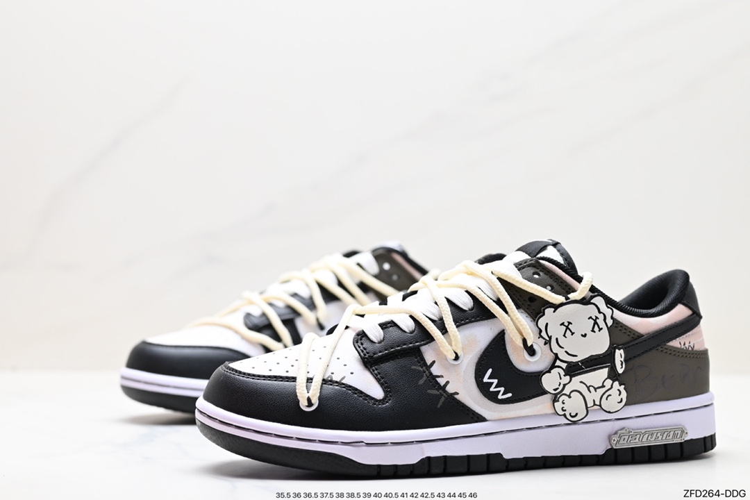 280 Nike  SB Dunk Low”Green/Beige“绑绳解构风 系列低帮休闲运动滑板板鞋 DD1391-100