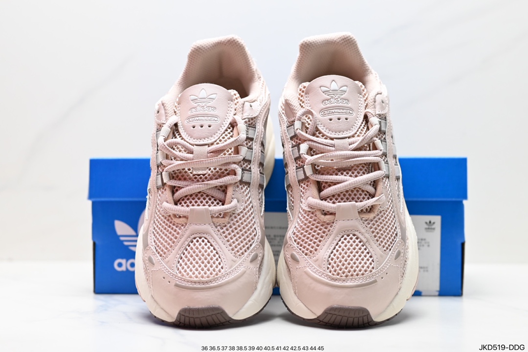 160 Adidas OZMILLEN阿迪达斯复古黑银拼色男女低帮缓震运动跑鞋 IF4015