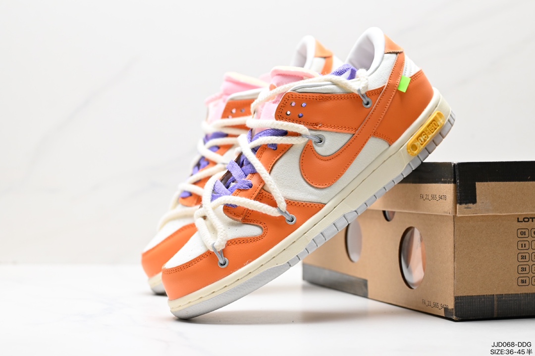 130 设计师独立品牌Off-White x Nike  SB Dunk Low”The 15/50扣篮系列低帮板鞋 CJ3643-100