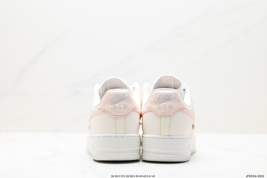 170 Wmns Air Force 1‘ 07 LX”Rose Gold“空军一号经典低帮板鞋“米白樱花粉玫瑰金小四钩”FV8110-181