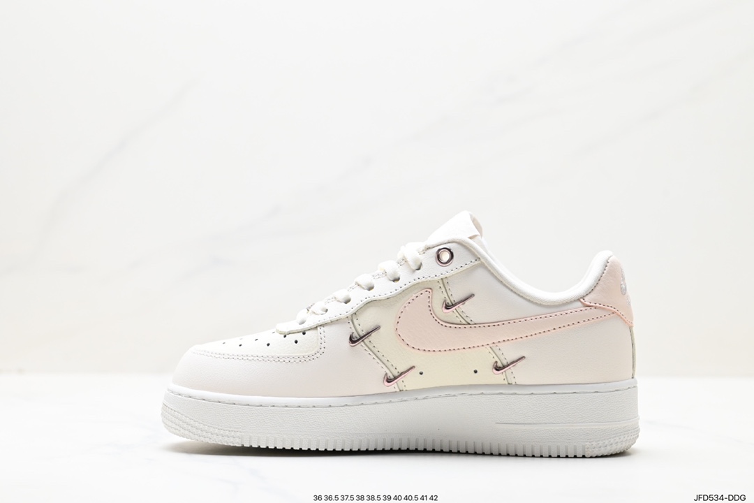 170 Wmns Air Force 1‘ 07 LX”Rose Gold“空军一号经典低帮板鞋“米白樱花粉玫瑰金小四钩”FV8110-181