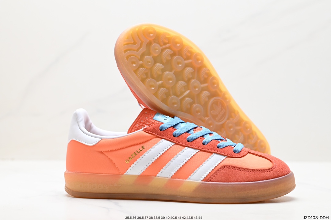 140 阿迪达斯Adidas Originals Gazelle Indoor 三叶草复古防滑耐磨低帮板鞋 IG4994