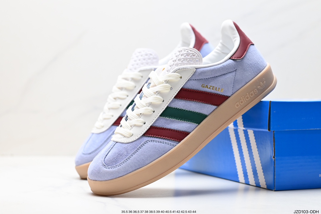 140 阿迪达斯Adidas Originals Gazelle Indoor 三叶草复古防滑耐磨低帮板鞋 IG4994