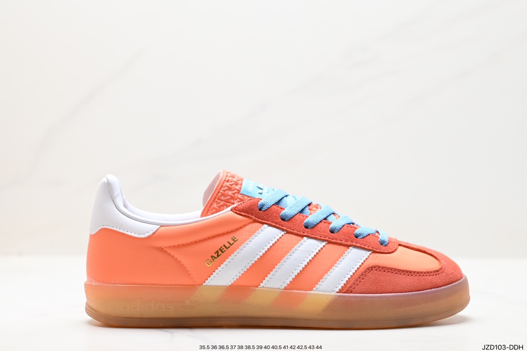 140 阿迪达斯Adidas Originals Gazelle Indoor 三叶草复古防滑耐磨低帮板鞋 IG4994