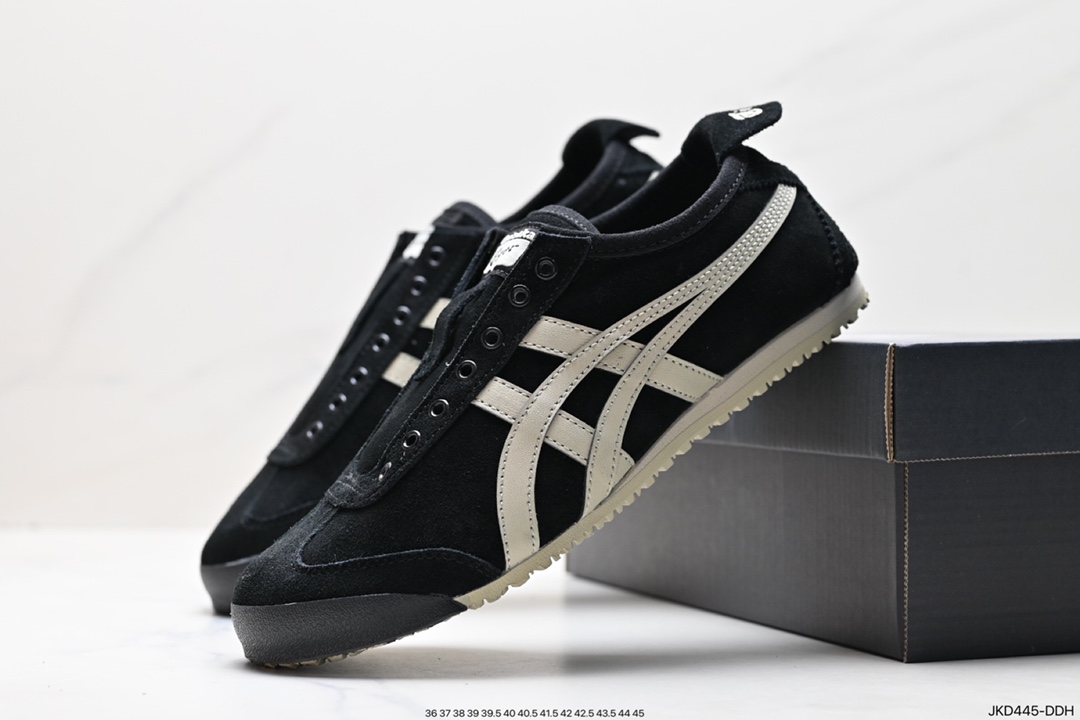 160 日产经典老牌-鬼塚虎Onitsuka Tiger Mexico 66经典墨西哥系列复古经典百搭休闲皮革慢跑鞋 1183B782-001