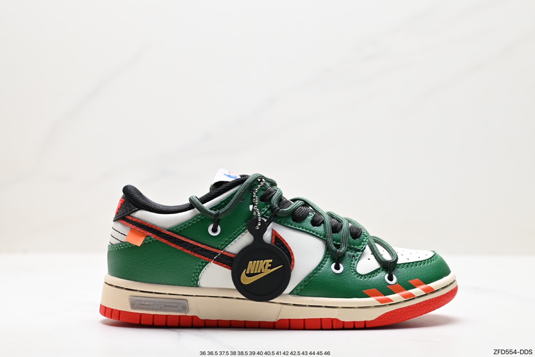 280 Nike  SB Dunk Low”Green/Beige“绑绳解构风 系列低帮休闲运动滑板板鞋 DD3363-100