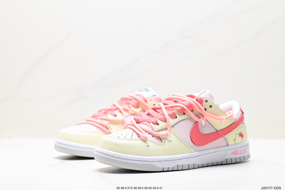 180 Nike  SB Dunk Low”Green/Beige“绑绳解构风 系列低帮休闲运动滑板板鞋 DD1503-101