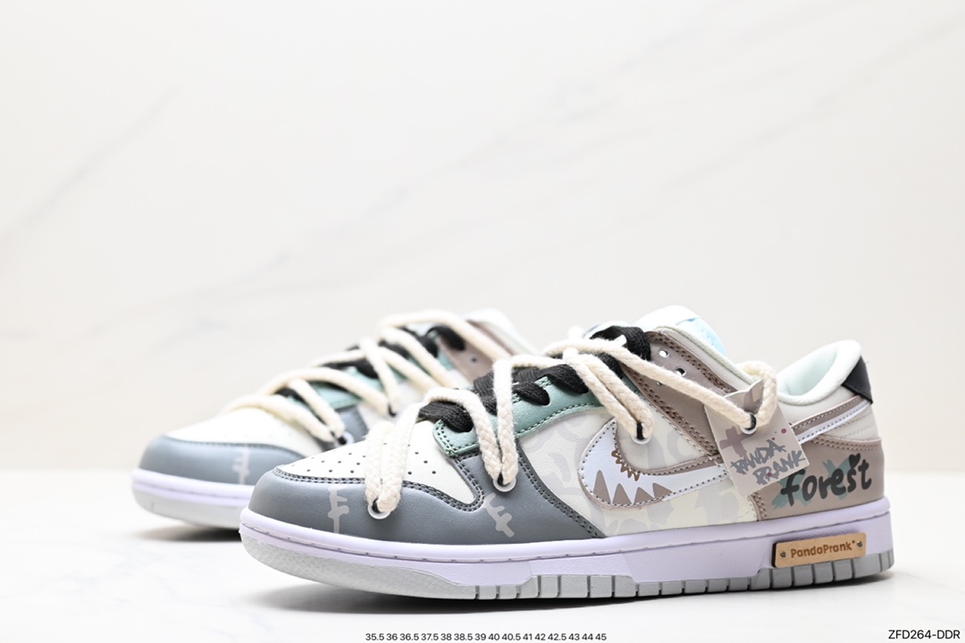 280 Nike  SB Dunk Low”Green/Beige“绑绳解构风板鞋 DV0831-101