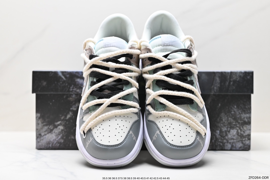 280 Nike  SB Dunk Low”Green/Beige“绑绳解构风板鞋 DV0831-101