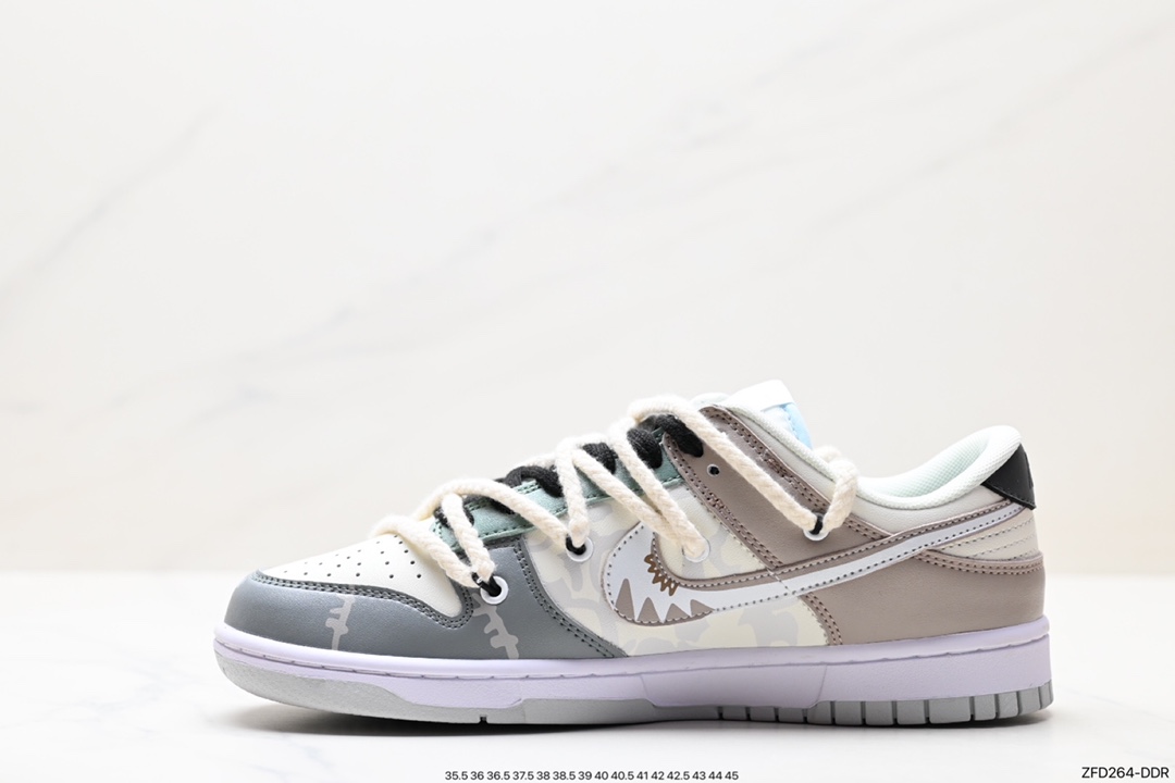 280 Nike  SB Dunk Low”Green/Beige“绑绳解构风板鞋 DV0831-101