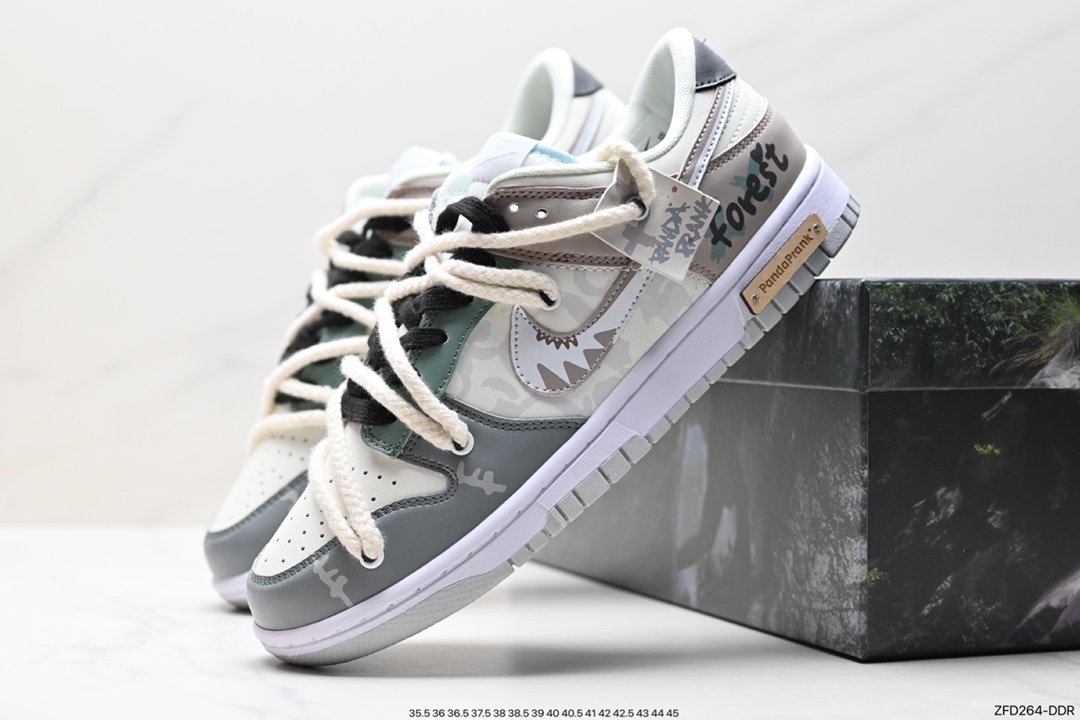 280 Nike  SB Dunk Low”Green/Beige“绑绳解构风板鞋 DV0831-101