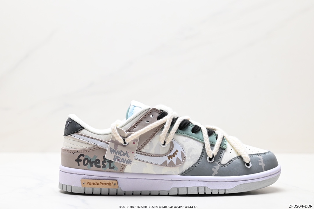 280 Nike  SB Dunk Low”Green/Beige“绑绳解构风板鞋 DV0831-101