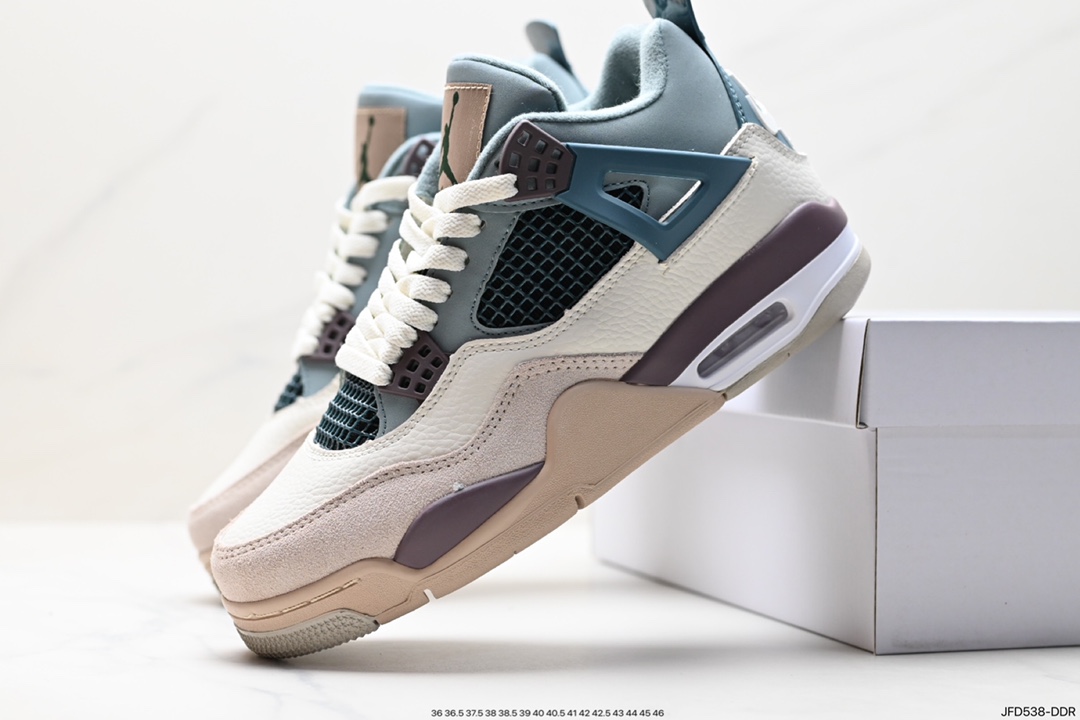 170 耐克Nike Wmns Air Jordan 4 Retro GS"Linen"迈克尔·乔丹AJ4代中帮复古休闲运动文化篮球鞋“白卡其”DR5415-116