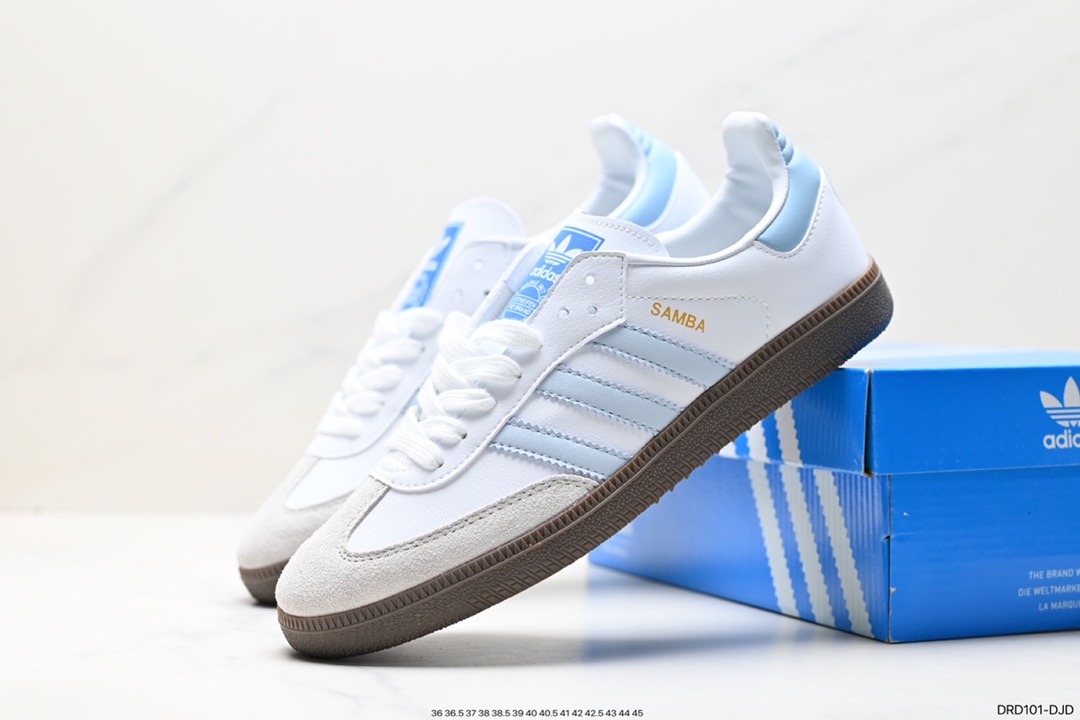 110 阿迪达斯三叶草Adidas Originals Samba Vegan OG”SPD“桑巴舞板鞋 ID2055