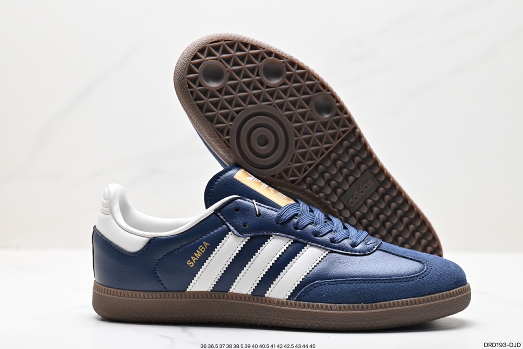 110 阿迪达斯三叶草Adidas Originals Samba Vegan OG”SPD“桑巴舞板鞋 ID2056